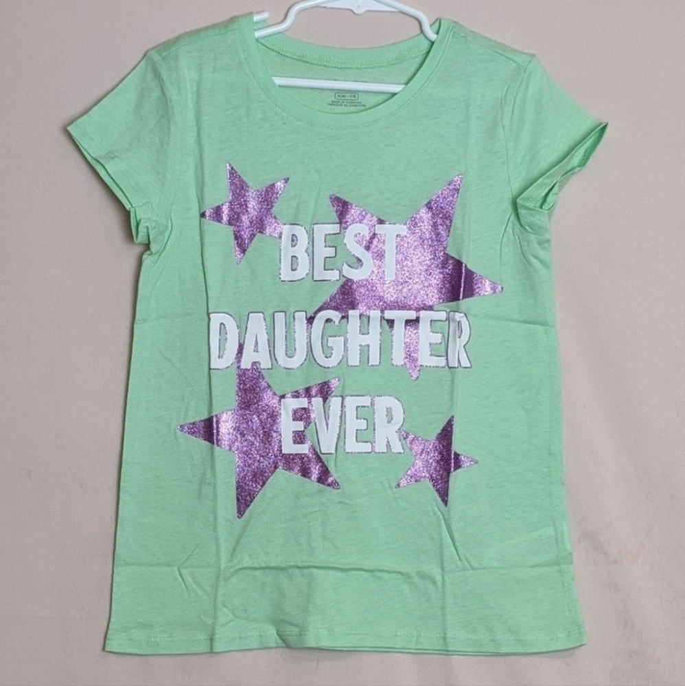 The Children's Place Mint Green Short Sleeve Best Daughter Ever Tee size Medium